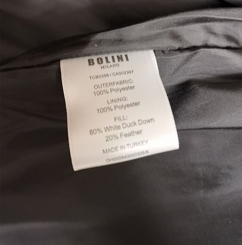 最高級13万※EU製プレミアムダウン★イタリア・ミラノ発*BOLINI*ブラックライン※designer・超防寒・ダウンジャケット ・44/S※艶黒の画像6