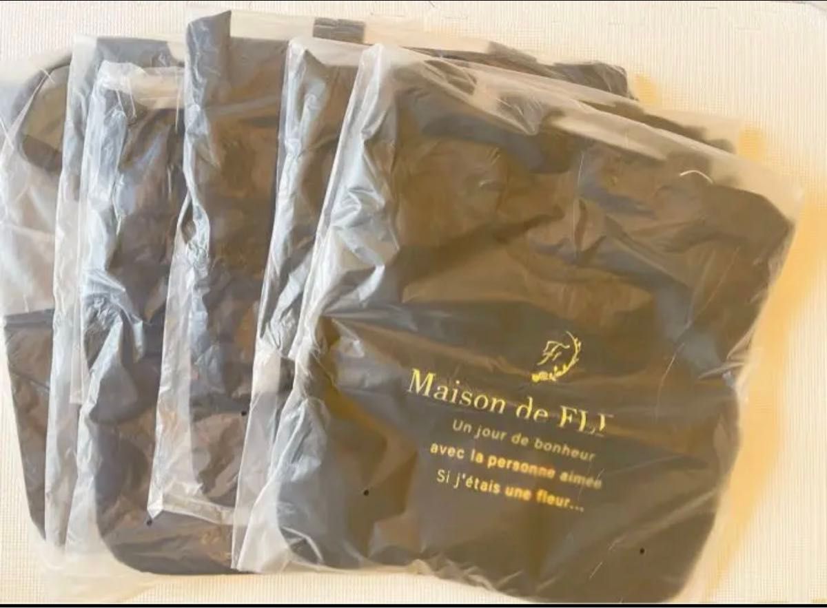 ●新品 Maison de FLEUR/ダブルリボントートバッグ(BLACK)