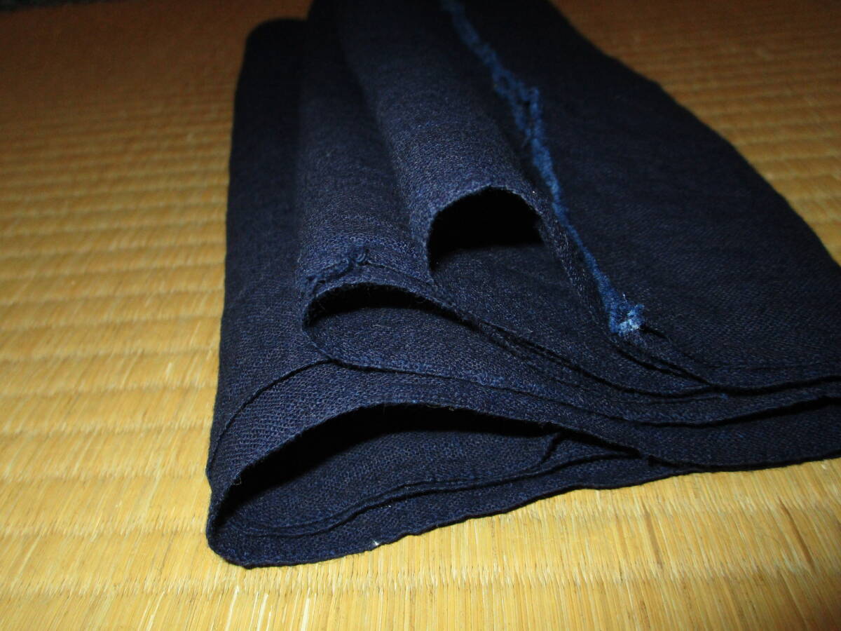 【昔古布】大正期　美品の　藍染木綿　無地１幅　(長１９６)　中厚　リメイク材料_画像3