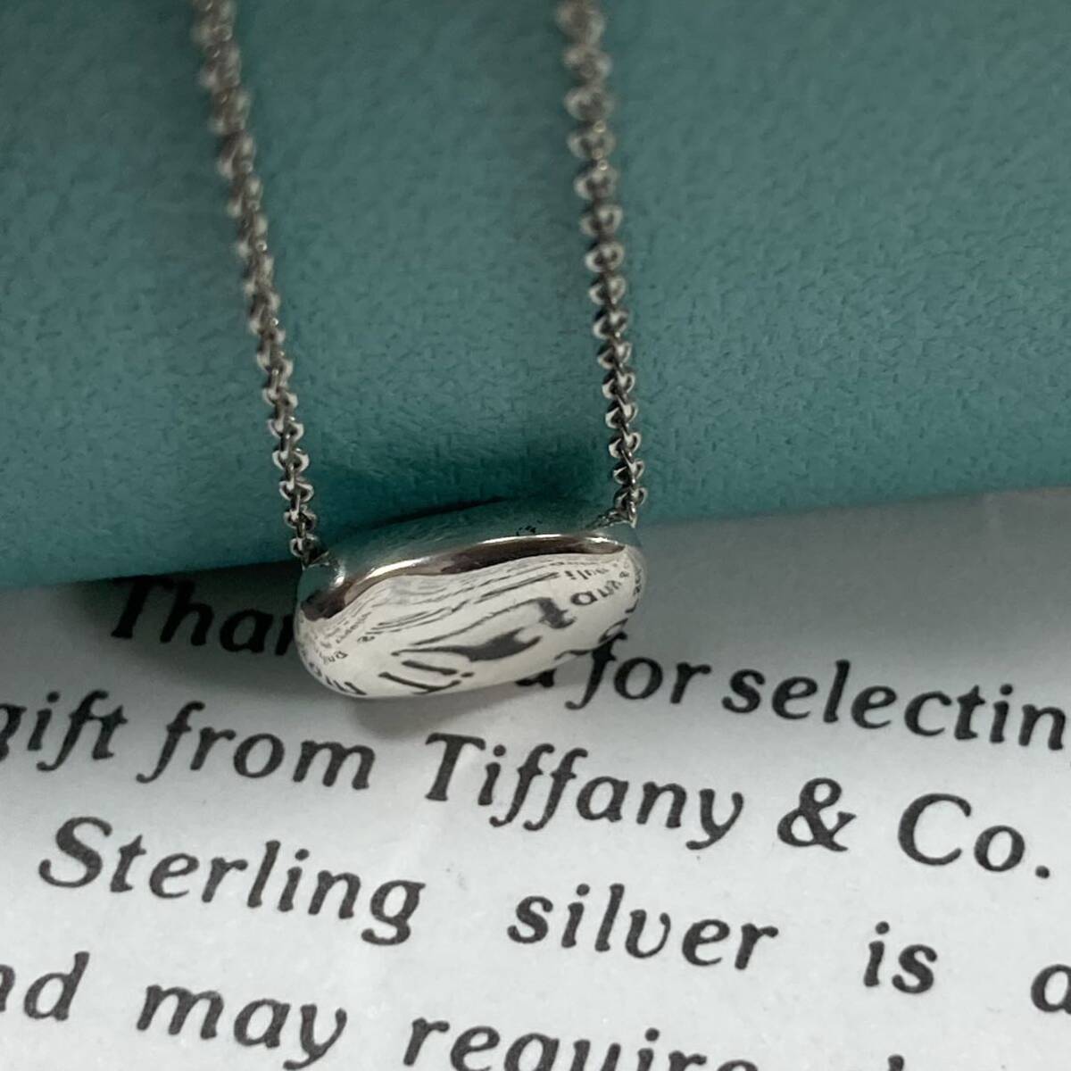 1円スタート 1スタ 極美品 TIFFANY Co ティファニー ビーン ネックレス ペレッティ AG925 シルバー アクセサリー _画像3