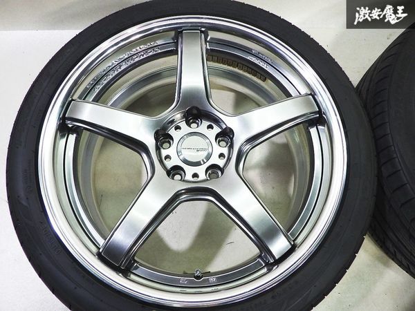 *WORK Work EMOTION T5R 2P wheel 19 -inch 8J +45 PCD114.3 5H GTS color 4ps.@ old age style tire attaching Silvia Skyline Impreza 