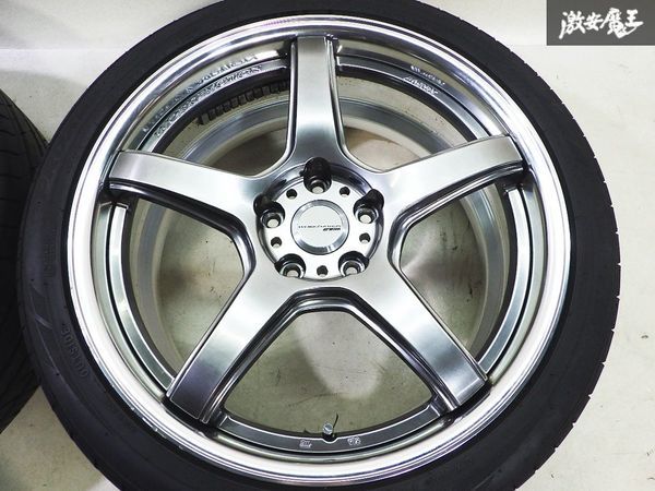 *WORK Work EMOTION T5R 2P wheel 19 -inch 8J +45 PCD114.3 5H GTS color 4ps.@ old age style tire attaching Silvia Skyline Impreza 