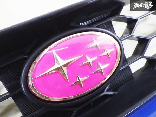 レア!! スバル 純正 GC8 インプレッサ WRX STI 後期 フロントグリル ラジエーターグリル 青メタ系 ピンク6連星エンブレム付き 91065FA200_画像8