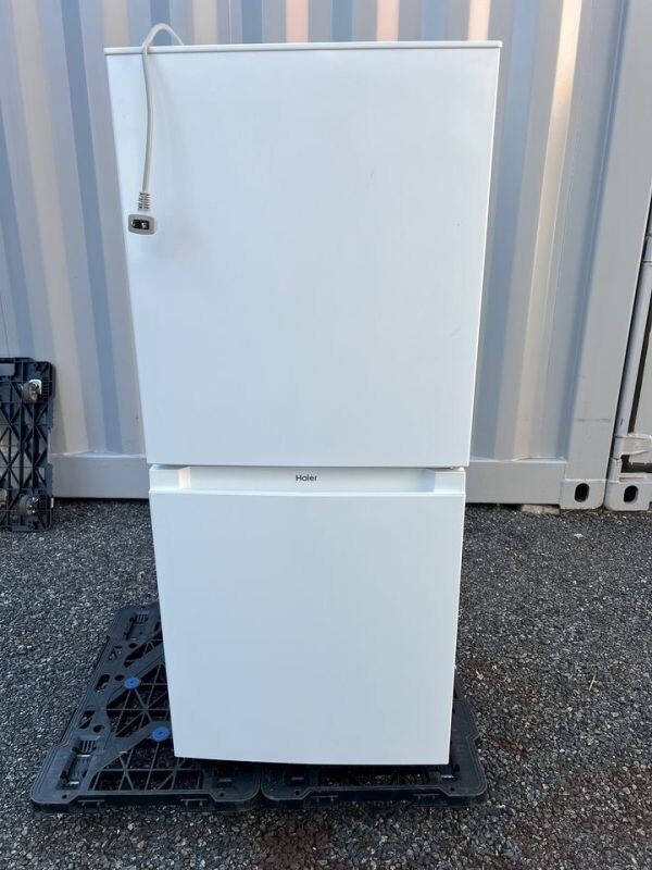 ZZ0177【美品・動作確認済】Haier ハイアール JR-NF121A ノンフロン冷凍冷蔵庫 2ドア ホワイト 121L 2021年製 中古 引取可 横浜