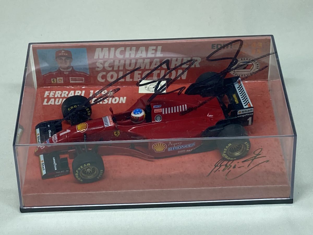 ミニチャンプス 1/43 フェラーリ 412T2 1996 ラウンチバージョン M.シューマッハ 【サイン入り】_画像1