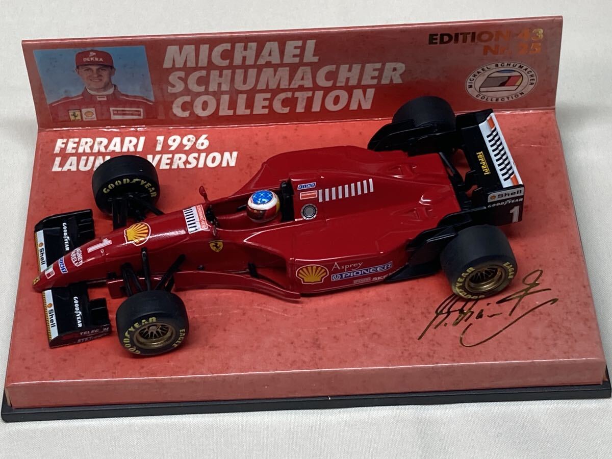 ミニチャンプス 1/43 フェラーリ 412T2 1996 ラウンチバージョン M.シューマッハ 【サイン入り】_画像3