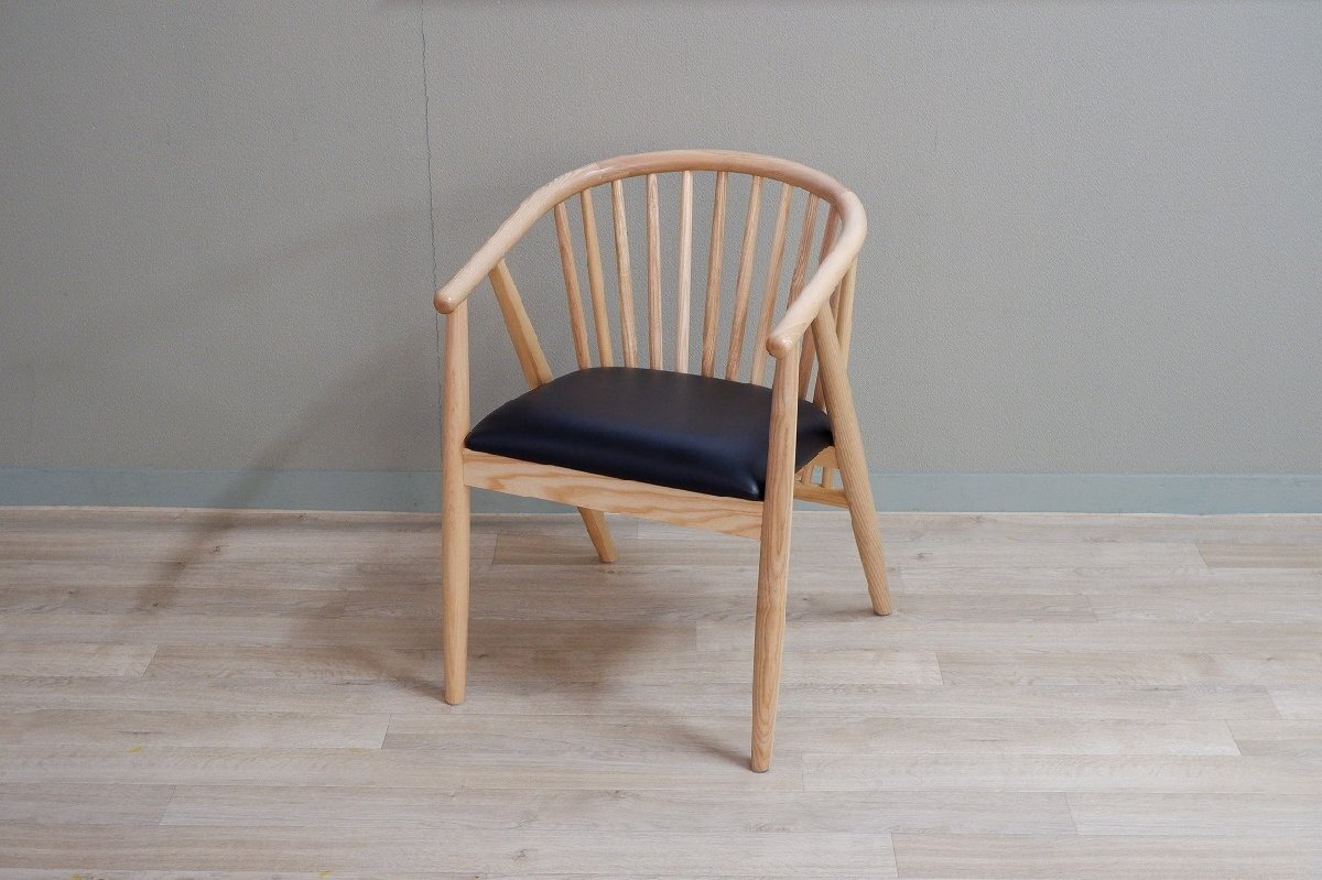 【訳あり特価】240228001 ダイニングチェア 1脚 ナチュラル 完成品 中古 木製チェア 天然木 椅子 Reve [レーヴ] おしゃれ SC-13 肘掛け