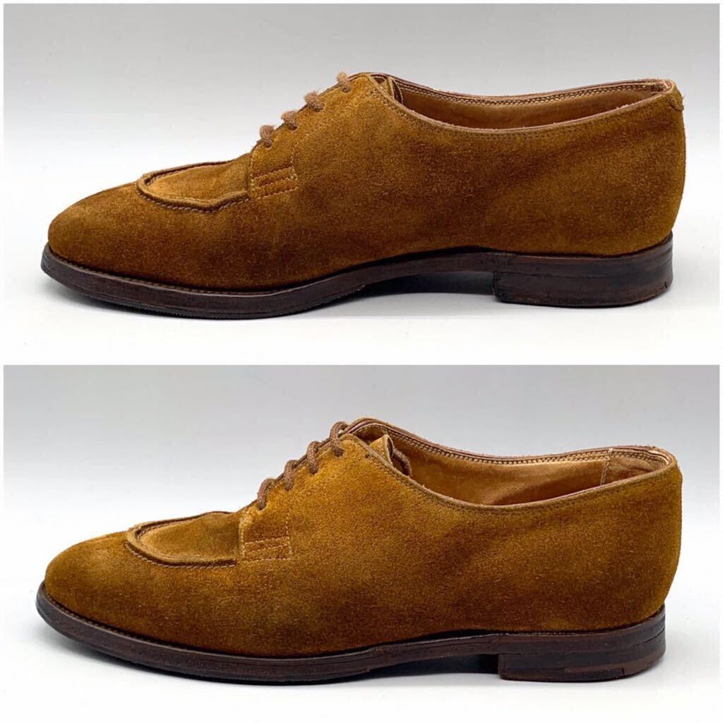 レディース JOHN LOBB (ジョンロブ) DARLY(ダーリー) ドレスシューズ Uチップ エプロンフロント スエード ブラウン 55C 23〜23.5cm 革靴