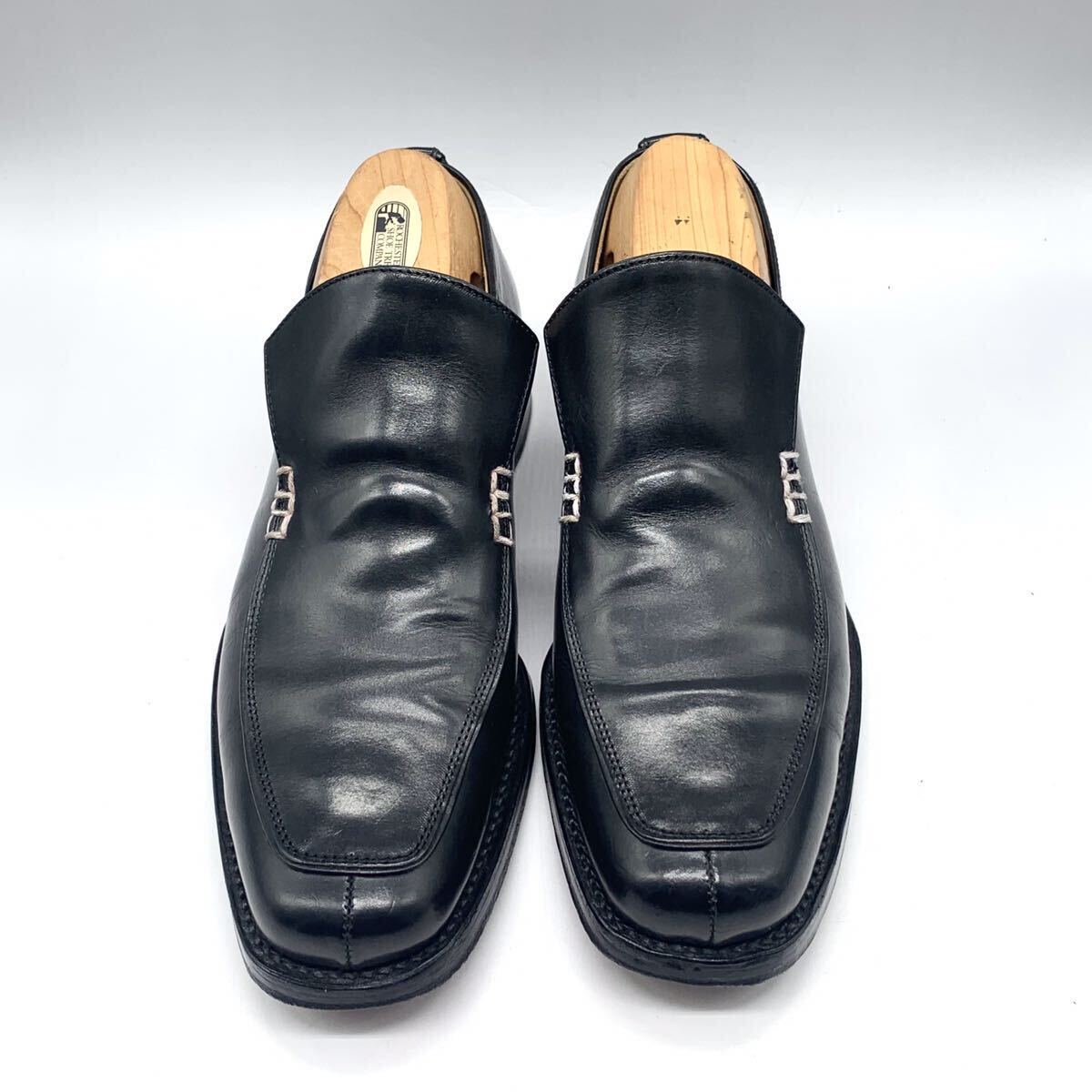  bamboo pieces ....(... is . considering. ..) dress shoes U chip Loafer slip-on shoes shoes leather black black 24cm leather shoes 