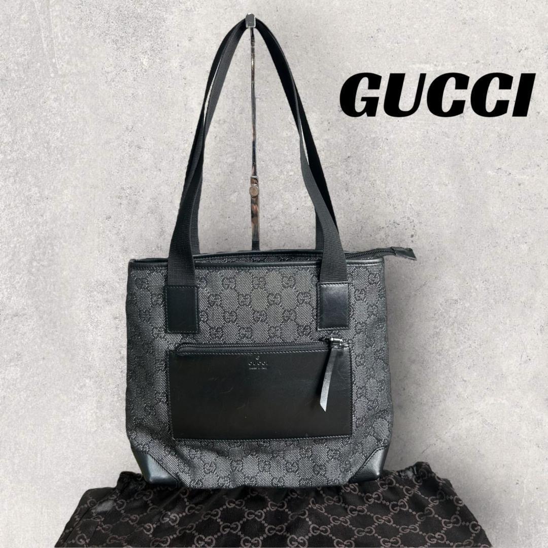 【美品】GUCCI グッチ ハンドバッグ　ミニトートバッグ ブラック系