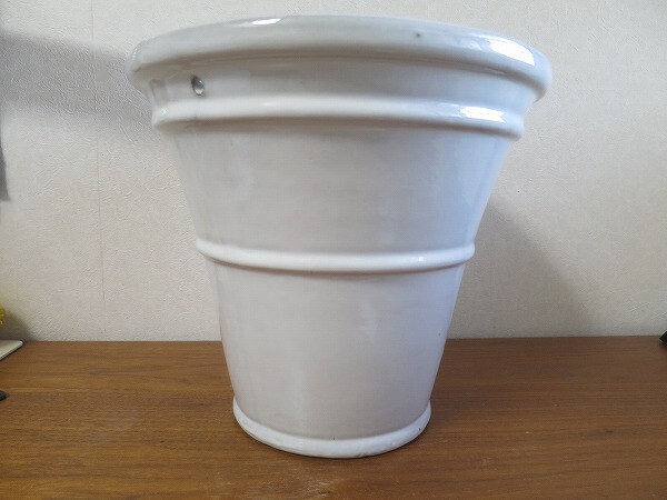 未使用RHS英国王立園芸協会監修 陶器鉢 ホワイト直径約27㎝前後の画像2