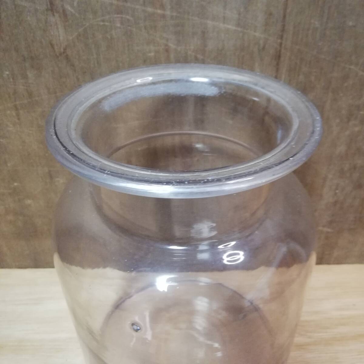 アンティーク ガラス瓶 薄いピンク 保存瓶 フラワーベース 花瓶 _画像4