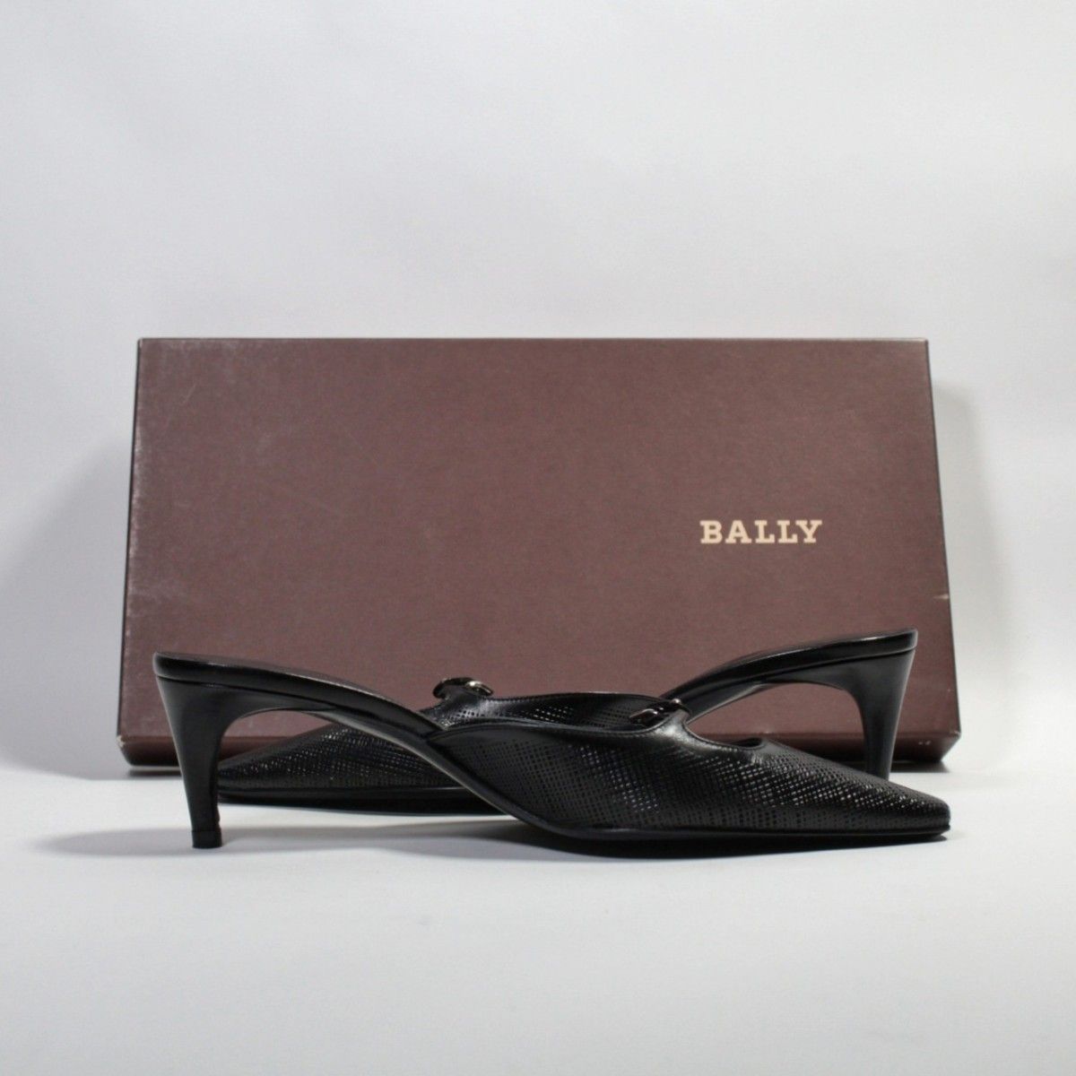 【未使用】BALLY バリー サフィアーノ風レザー パンプス サンダル