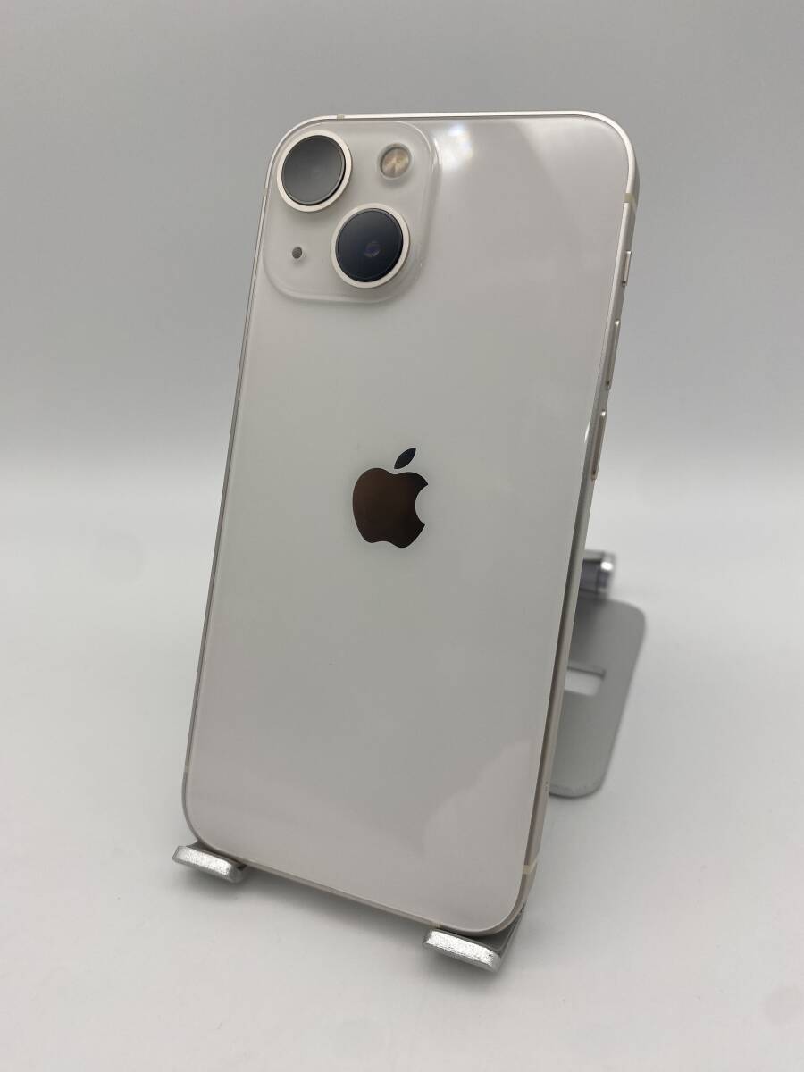 ★美品★iPhone 13mini 128GB スターライト/ストア版シムフリー/新品バッテリー100%/極薄ケース＆保護フィルムプレゼント 13mn-023の画像2