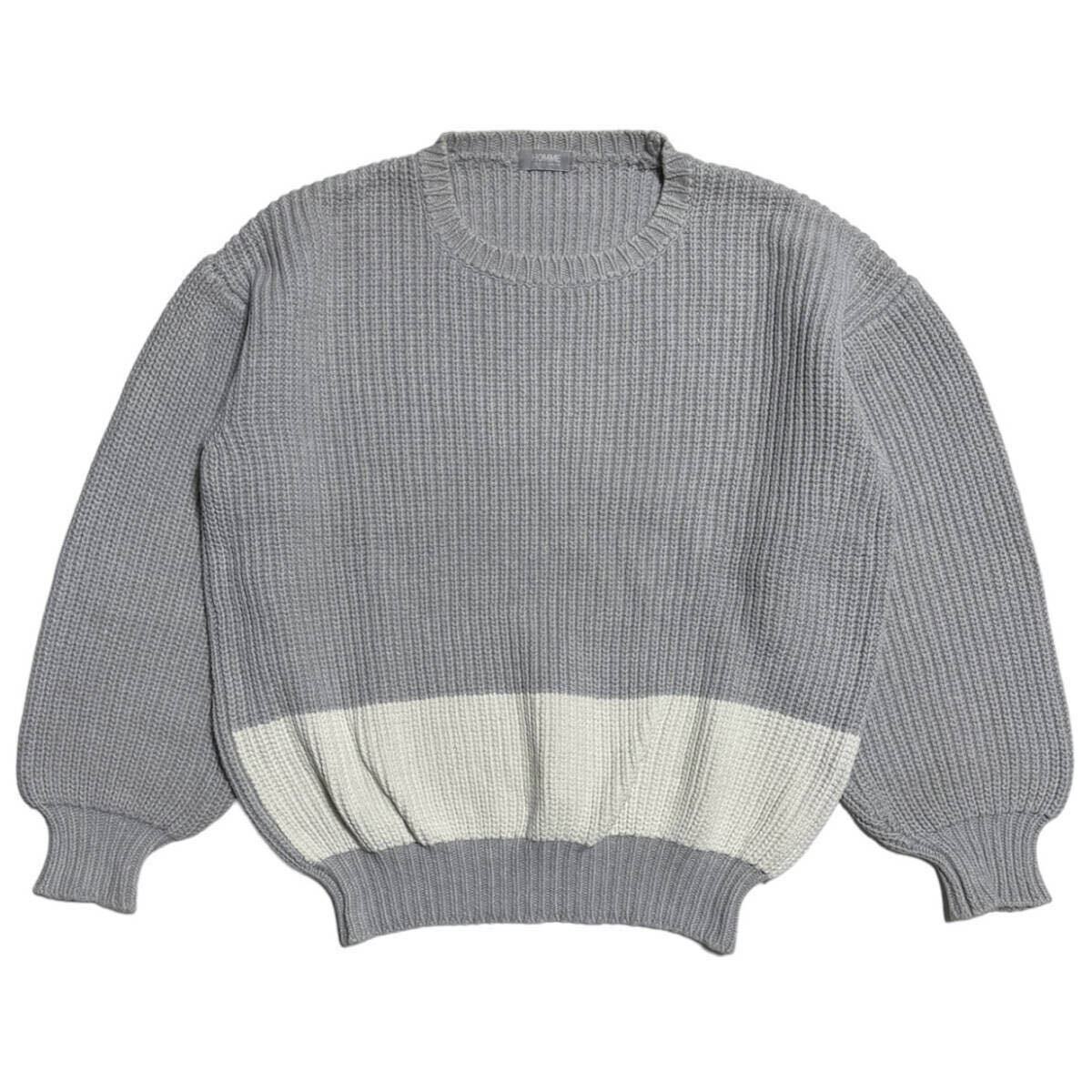 初期 デカオム 畦編み コットン ニットセーター 川久保オム コムデギャルソンオム HOMME Cotton Knit Sweater Kanye West カニエウェスト_画像、説明文の転載・加工、編集利用禁止。