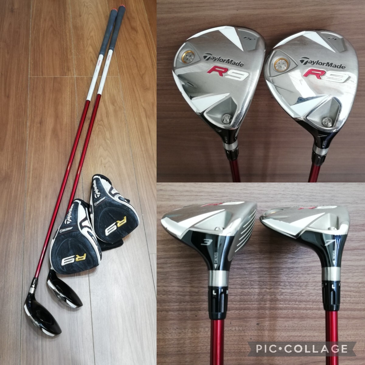 テーラーメイド TaylorMade R9 3w 7w フェアウェイウッド モトーレ フジクラシャフト フレックスSR 右利き_画像1