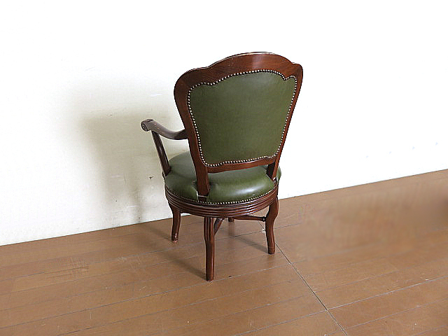 イタリア製　回転式アンティーク様式アームチェア　　サイドチェア/椅子/パーソナルチェア_画像6