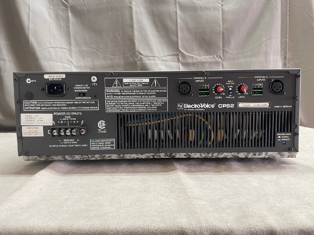 0752　中古品　PA機器　パワーアンプ　EV Electro-Voice　CPS2　エレクトロボイス_画像4