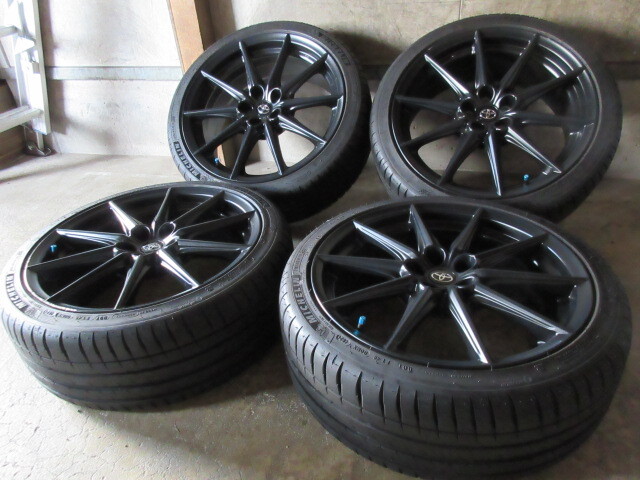 トヨタ ZN8 GR86 ハチロク OEM スバル BRZ 純正 (黒) (18x7,5+48 5H/100) バリ溝(MICHELIN PILOT SPORT 4/2021) 215/40R18 プリウス WISH