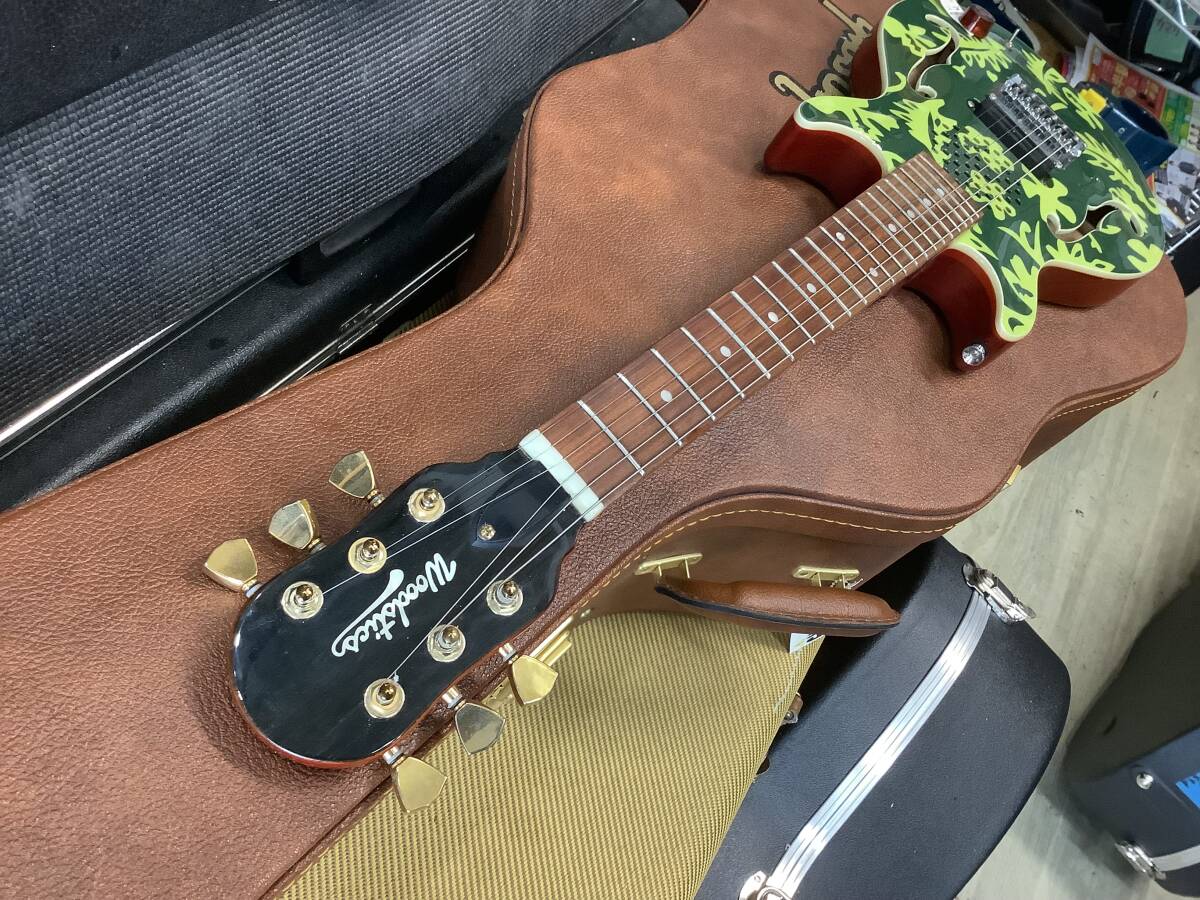 ESP スピーカー付きミニギター Woodstics Guitars WS-MINI Deep Green ＆ Green ALOHA 横山健プロデュースギターの画像3