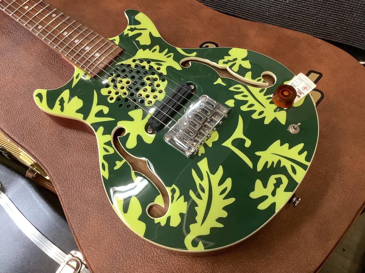 ESP スピーカー付きミニギター Woodstics Guitars WS-MINI Deep Green ＆ Green ALOHA 横山健プロデュースギターの画像2