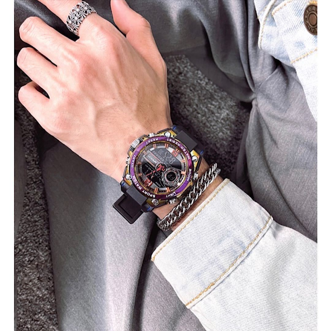 大谷翔平 結婚セール メンズ腕時計 ダイバーズウォッチ ビックフェイス 防水腕時計 サーフィン デジタル腕時計 カレンダー1227k限定品の画像8