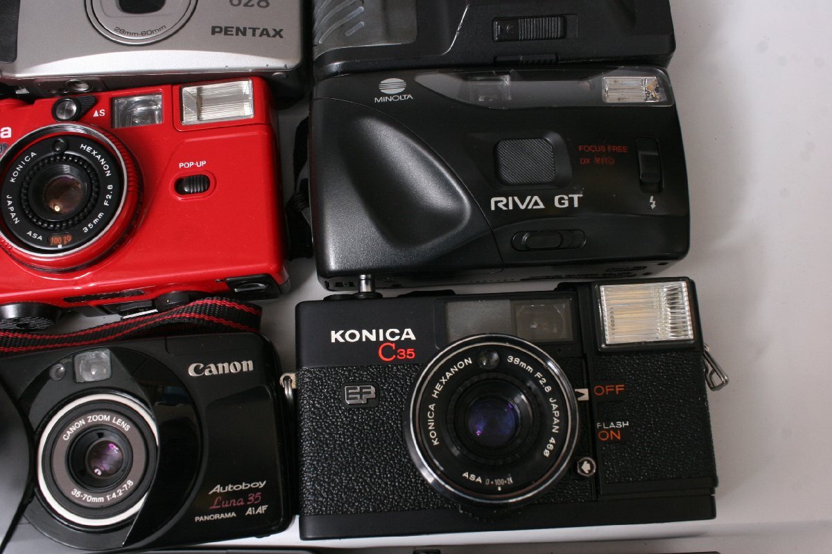 *1 jpy ~ junk *Canon* Canon auto Boy 2 etc. film compact camera 14 pcs!