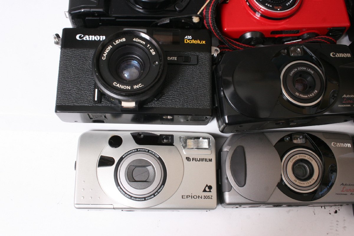 *1 jpy ~ junk *Canon* Canon auto Boy 2 etc. film compact camera 14 pcs!