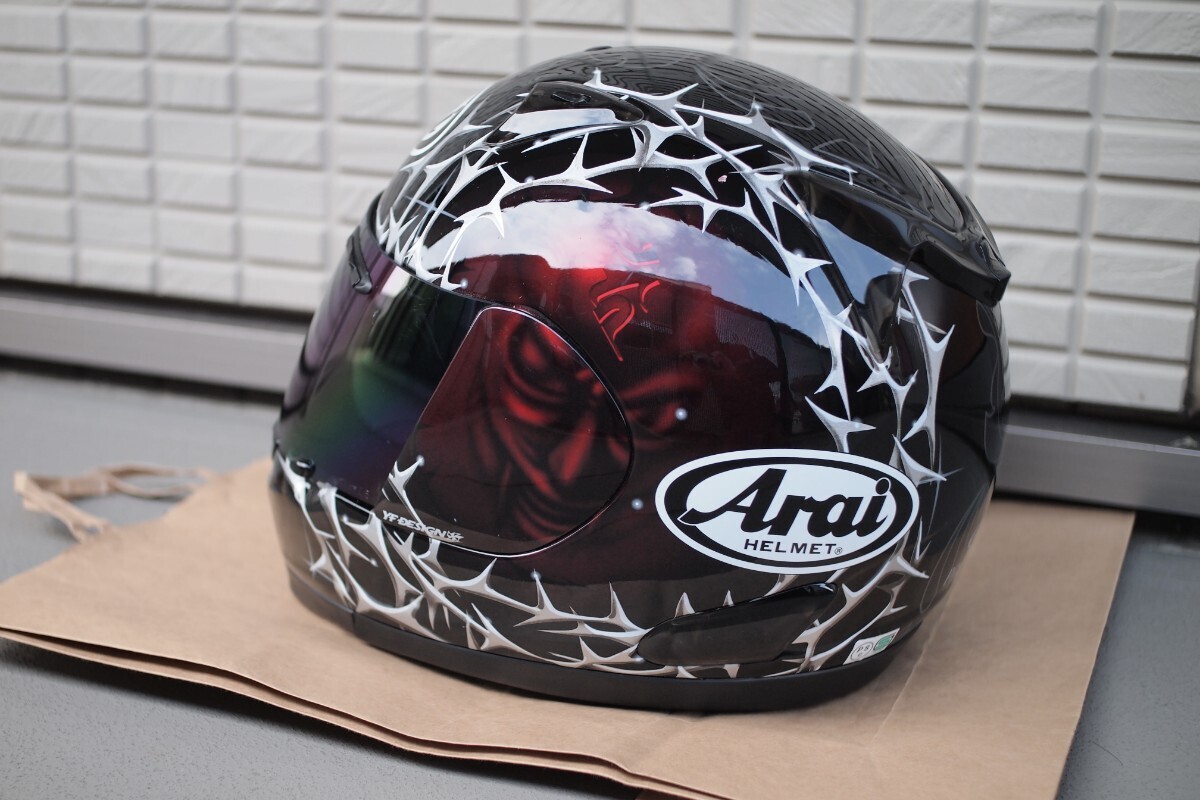 Arai フルフェイスヘルメット プロファイル スモークシールド クリアシールド 袋付き_画像2