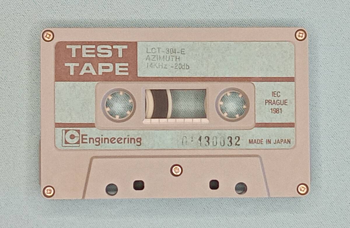 カセットテストテープ エルシイエンジニアリング TEST TAPE LcEngineering LCT-304-E AZIMUTH 14KHz -20dB Ser.No. 01430032　_画像1