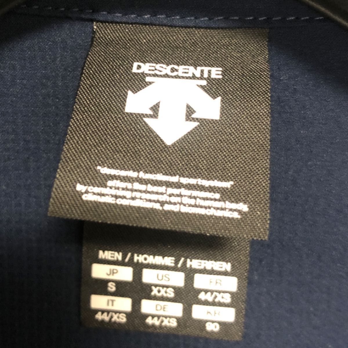 デサント（DESCENTE） クロストレーニング半袖ジャケット 薄手ジップブルゾン 紺　ネイビー　約160cm 162-168cm