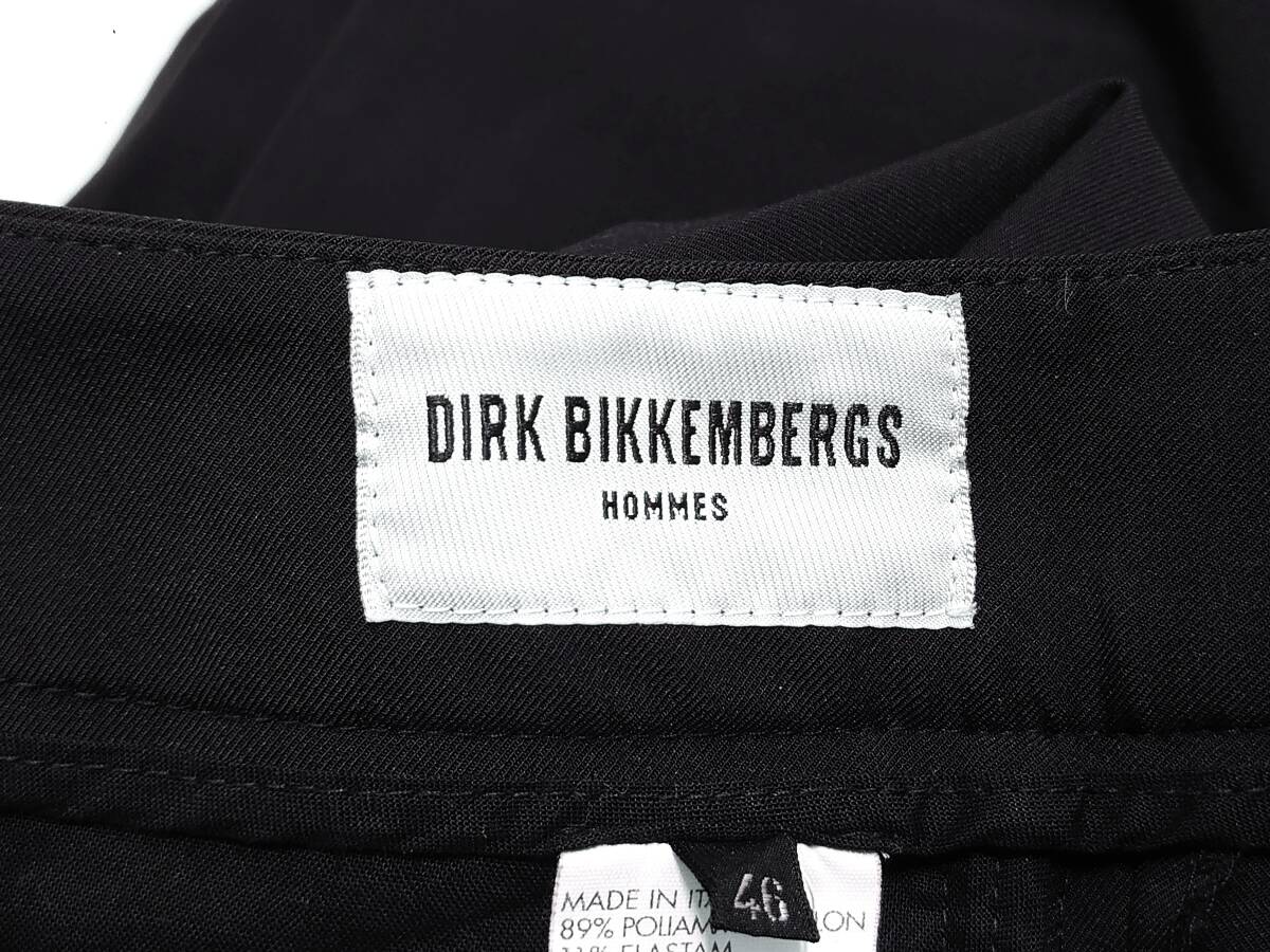 DIRK BIKKEMBERGS HOMMES ダークビッケンバーグ ストレッチパンツ 46 黒 イタリア製 90s 00s _画像7