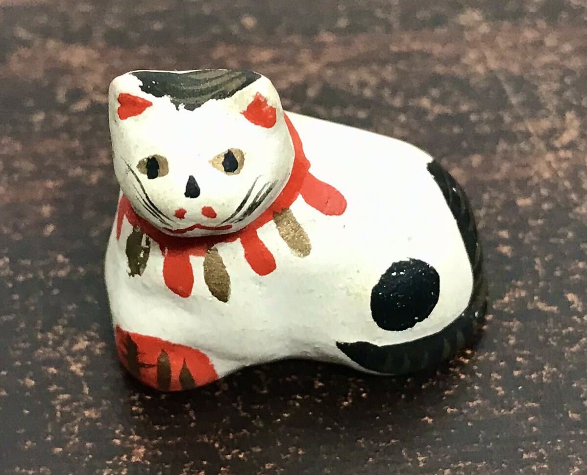 clobox*. earth toy river . eyes . two / hobby. cat 100 kind 10 number . Showa era 2 year /2cm rank / maneki-neko / earth doll /../ manners and customs doll / ornament / retro / antique /.. thing 