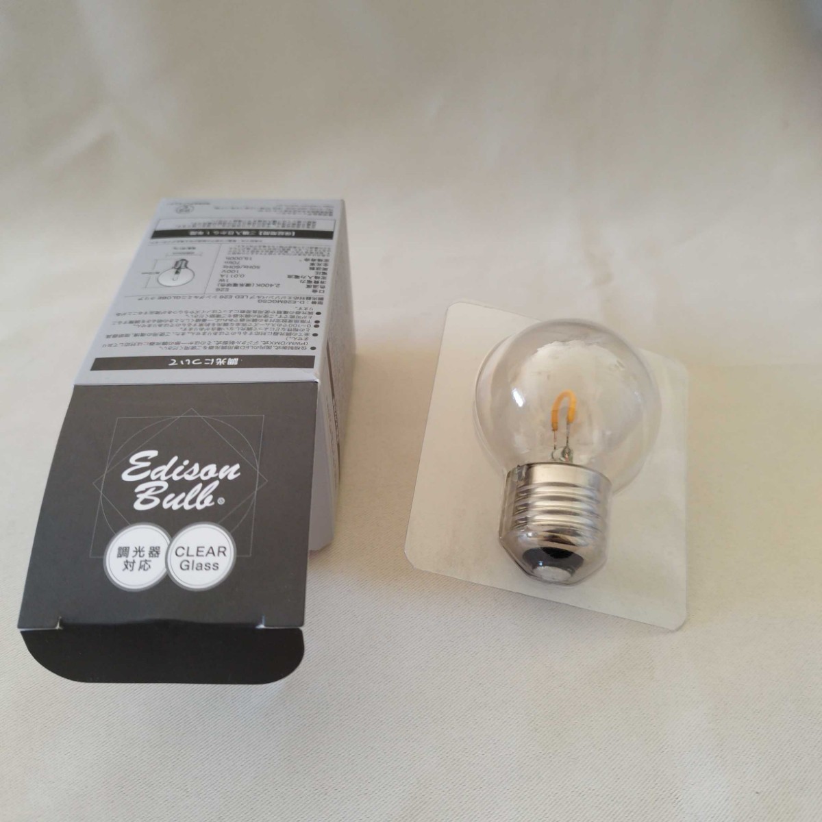 調光器対応 フィラメント ガラス球 エジソンバルブ LED シングル EDISON BULB SINGLE エジソン電球 E26 クリアガラス エジソン レトロ 暖色_画像2