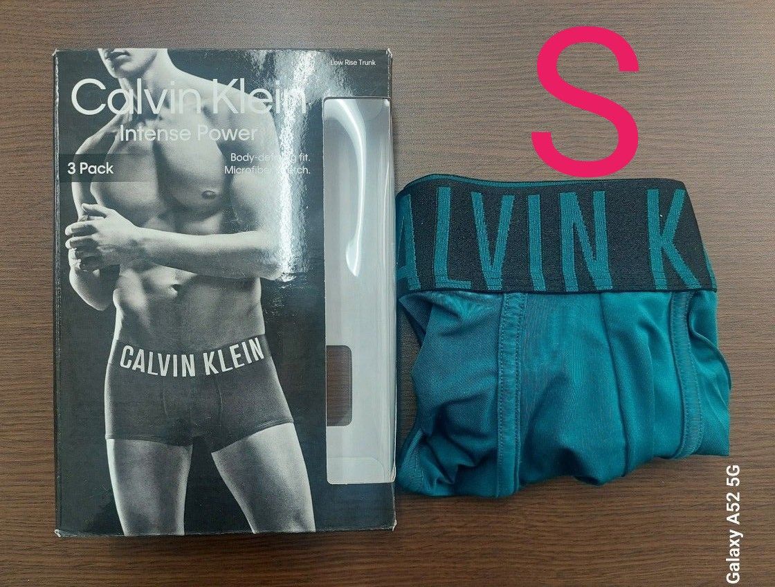 Calvin klein  カルバンクライン　Sサイズ/　インテンスパワー　ダークグリーン　ローライズボクサーパンツ