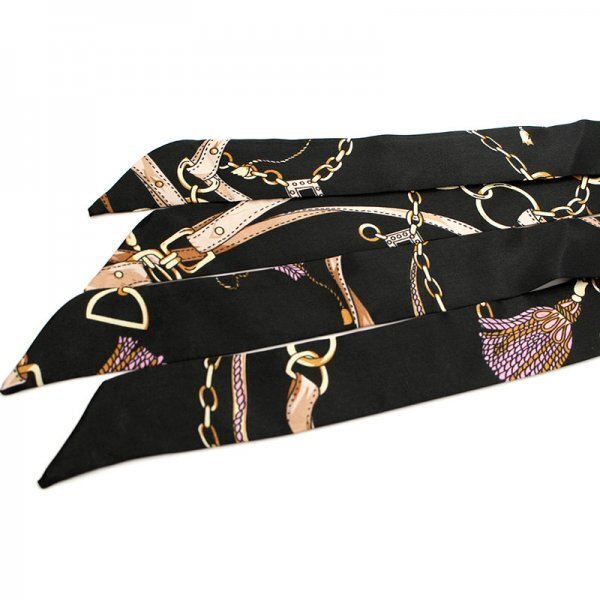 S45 スカーフ バッグ用スカーフ 細スカーフ ハンドルスカーフ 2枚組の画像2