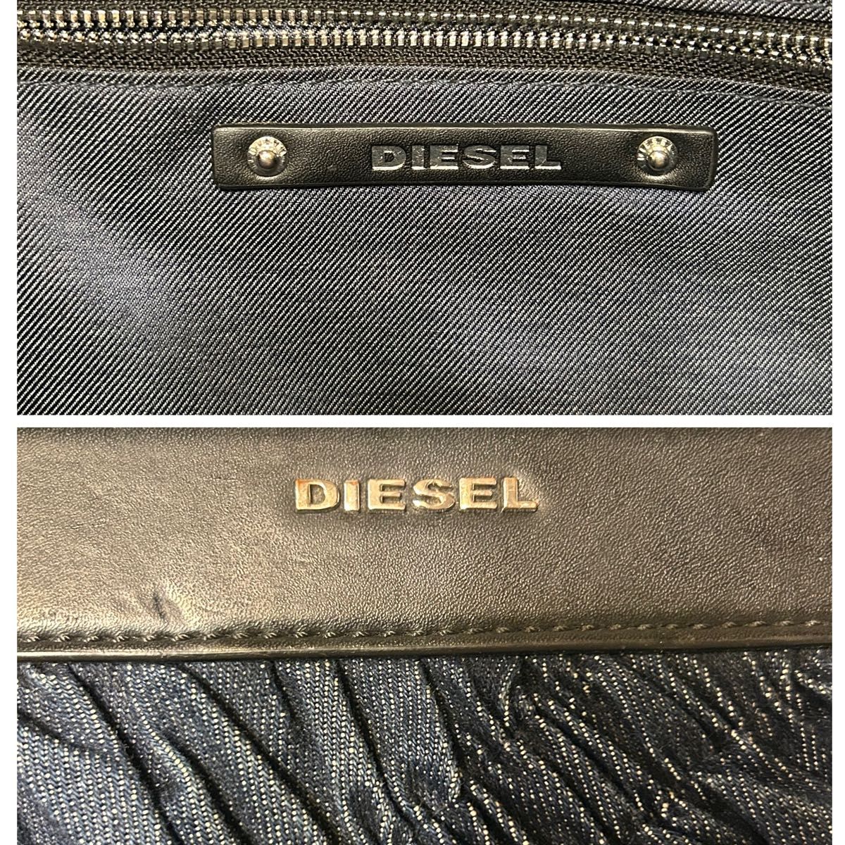 【美品！！】DIESEL(ディーゼル) 2way デニム ショルダーバッグ セカンドバック クラッチバッグ