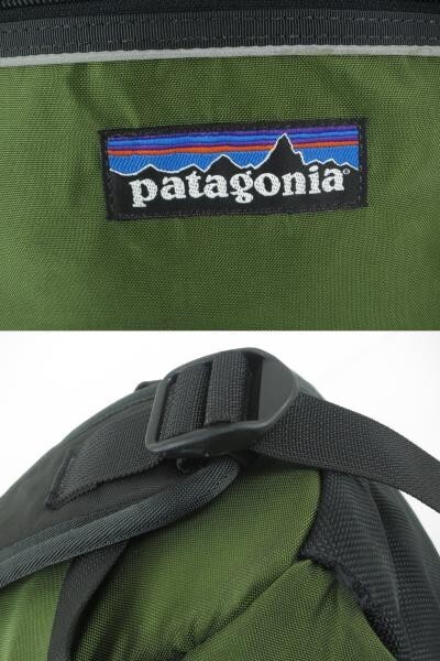 patagonia パタゴニア　ナイロン　リュックバッグ　バックパック　お洒落な　モスグリーン×イエロー_画像7