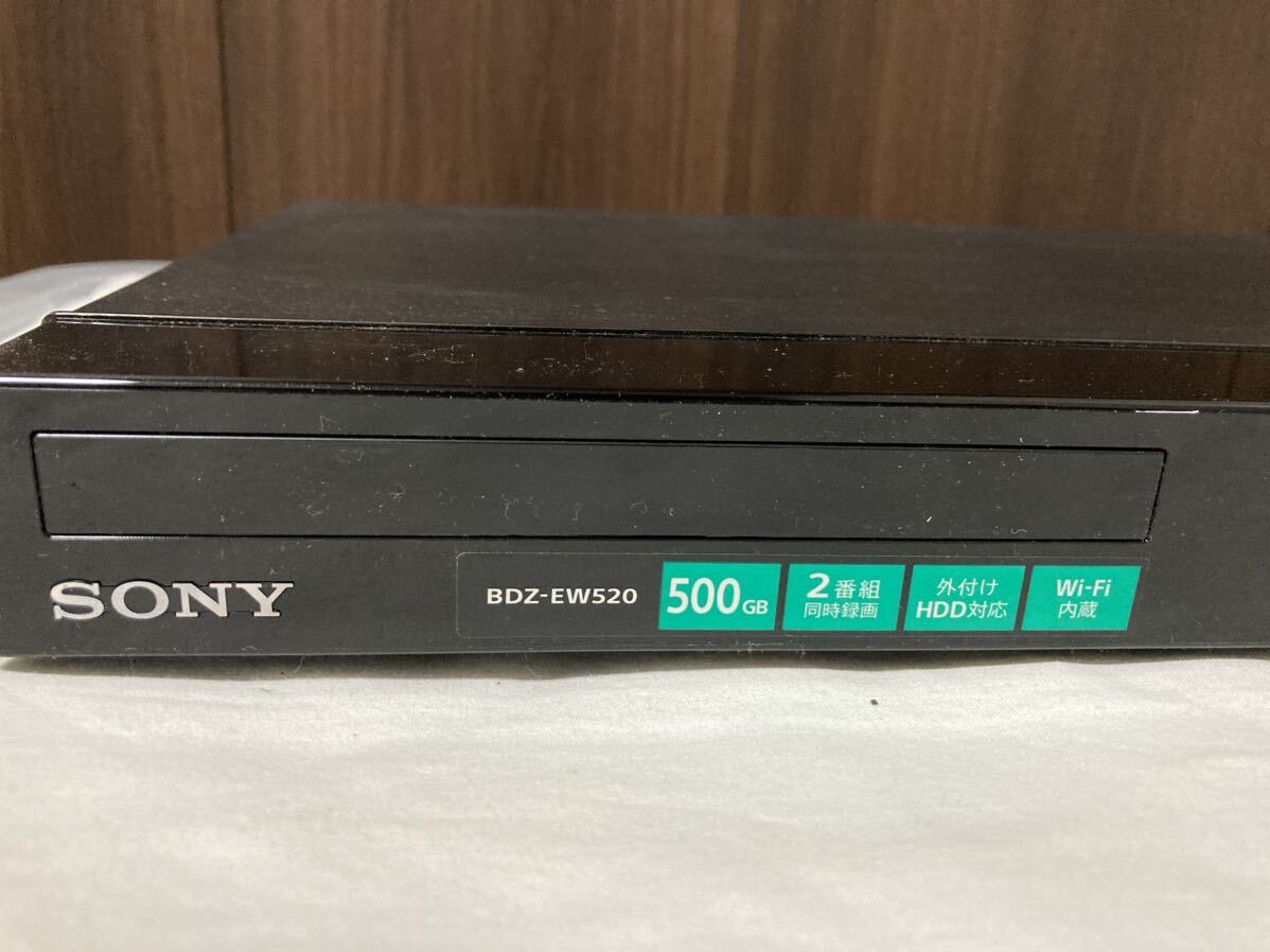 SONY BDZ-EW520 ブルーレイディスクレコーダー 2番組同時録画　通電確認済み　リモコン付き_画像2