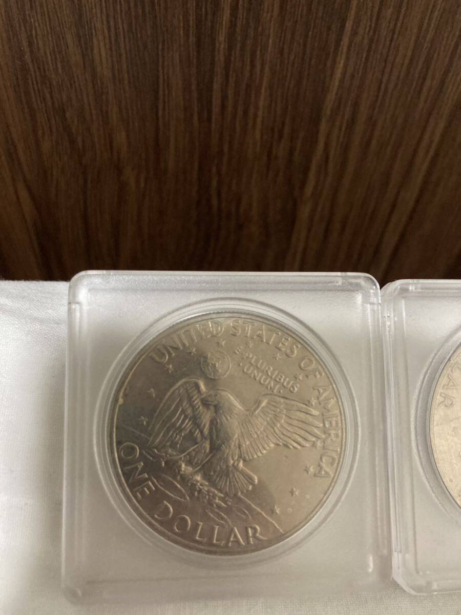 アメリカ銀貨　リバティコイン　 LIBERTY　1972　アイゼンハワー　1ドル　硬貨　アンティーク コレクション　2枚セット_画像4