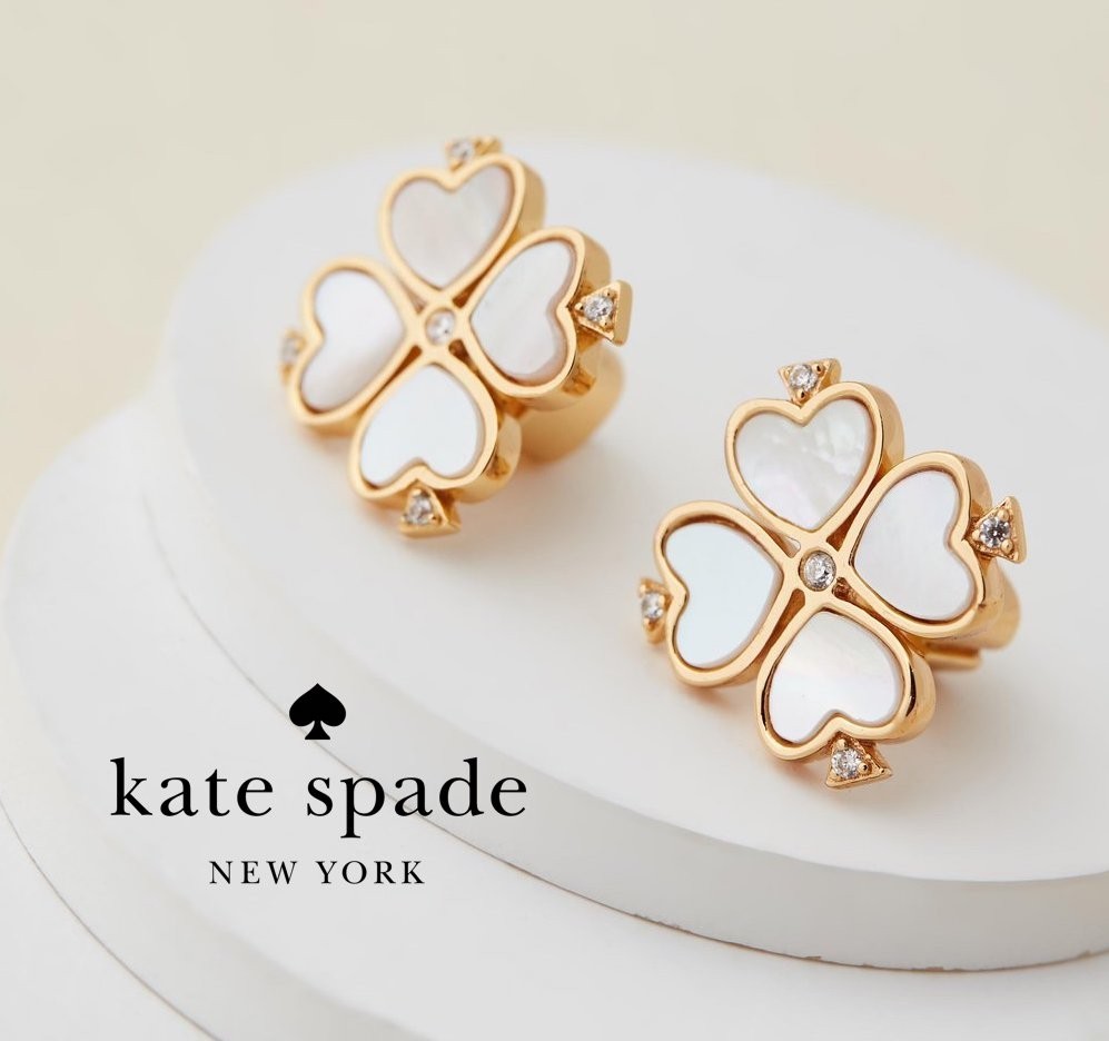 [ new goods * genuine article ] Kate Spade shell clover earrings 