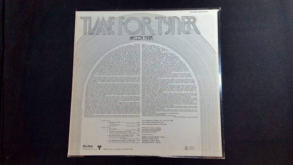 LPレコード　Time For Tyner McCoy Tyner 　Blue Note _画像2