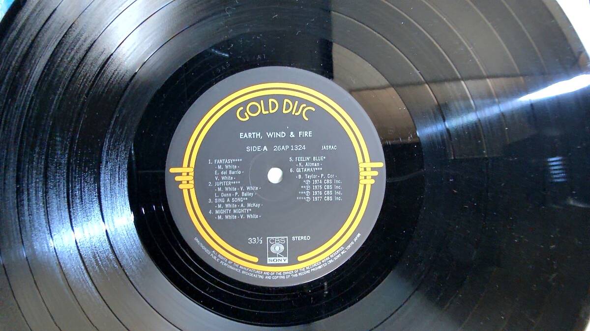 LPレコード Earth, Wind & Fire / Gold Disc  アース・ウィンド＆ファイアー ゴールド・ディスク 26AP1324の画像6