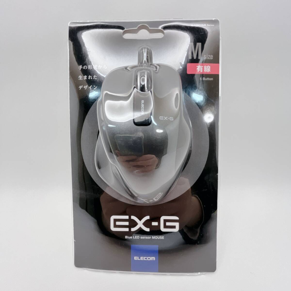 ELECOM EX-G 有線BlueLEDマウス Mサイズ M-XGM10UBBK/EC ブラック (OI0497)_画像1