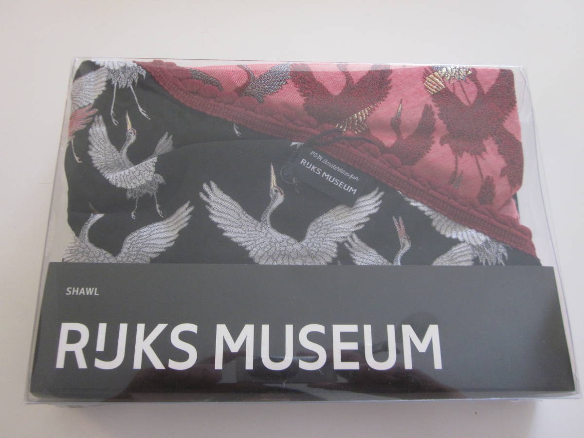 爆買い！ Rijks　museum ショール　ストール　スカーフ　アムステルダム国立美術館 オランダ 　未開封　未使用　pom 　鳥　鶴 AMSTERDAM ストール一般