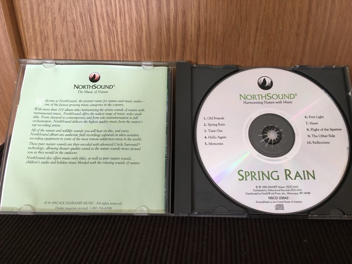 中古　CD ヒーリング音楽　spring rain  雨音などの自然音楽とピアノソロ演奏