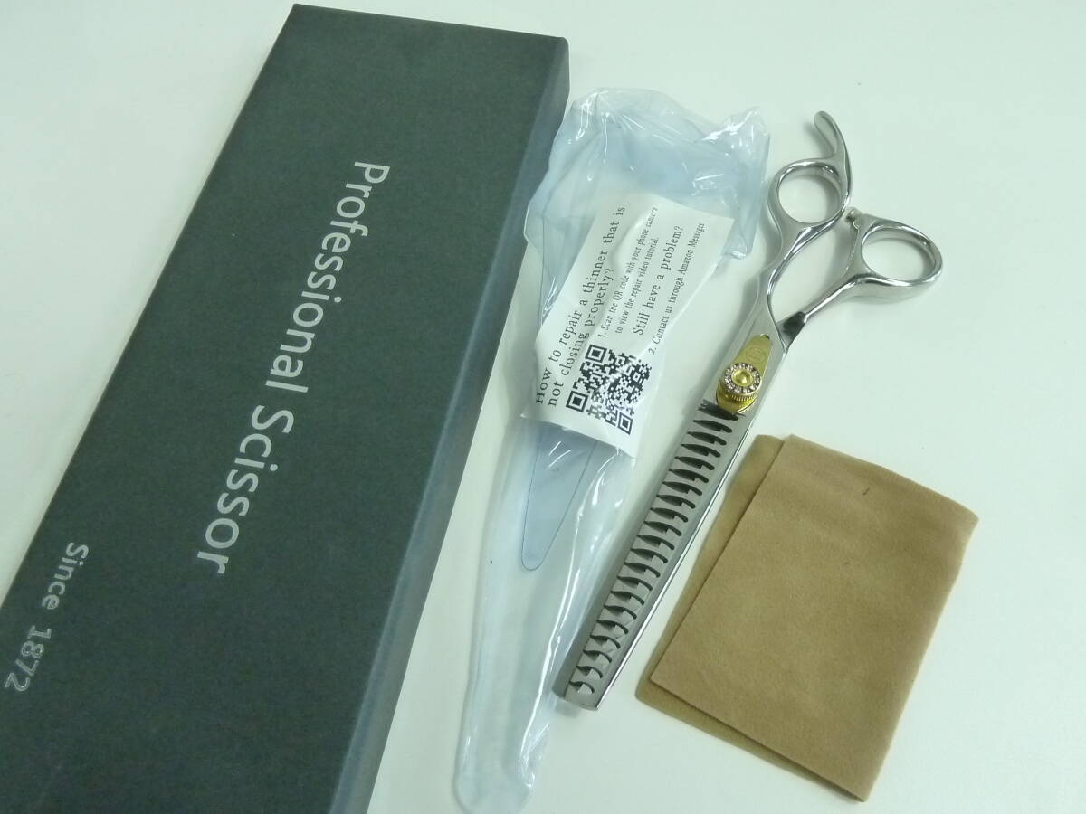 ☆彡Ｅ セニングシザーペット 超スピード切れ味 ハサミ 19ｃｍ ペット用 Professional Scissor 美品 中古品☆彡の画像1