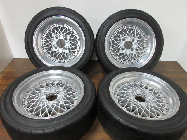 【送料無料・税込み】SSR star fomula メッシュ 15in7J+10(実) 4穴PCD114.3 YH ネオバAD08R 195/50R15 AE86 S13 他旧車カスタム_画像1