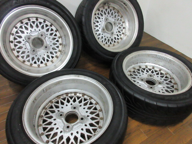 【送料無料・税込み】SSR star fomula メッシュ 15in7J+10(実) 4穴PCD114.3 YH ネオバAD08R 195/50R15 AE86 S13 他旧車カスタム_画像9