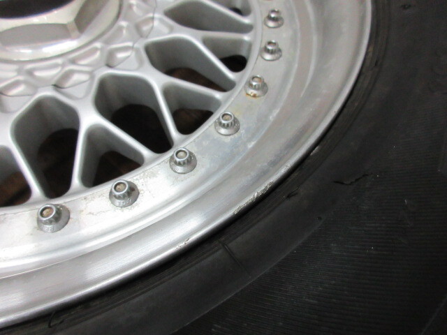 【送料無料・税込み】当時物！BBS RS RS032 15in6.5J+17 4穴PCD114.3 BS Playz PZ-1 195/60R15_画像4